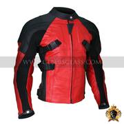 Buy Best Quality Armored Style Deadpool Bikers Leather Jacket In USA